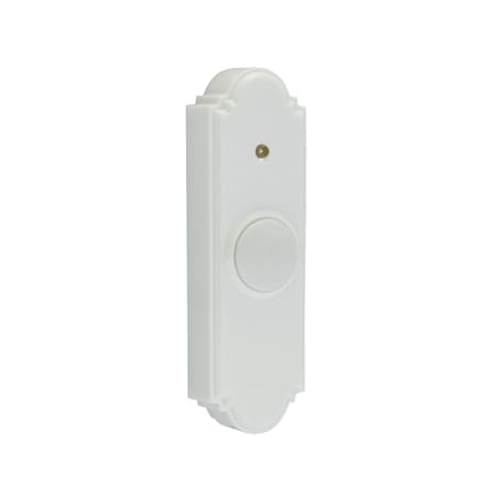 Iq America WD6104A Wireless Doorbell Pushbutton Replacement Slimline Non-lighted White WD6104A